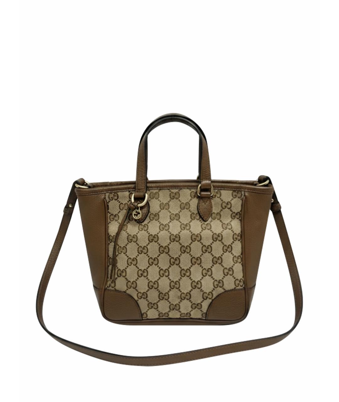 GUCCI Бежевая жаккардовая сумка тоут, фото 1