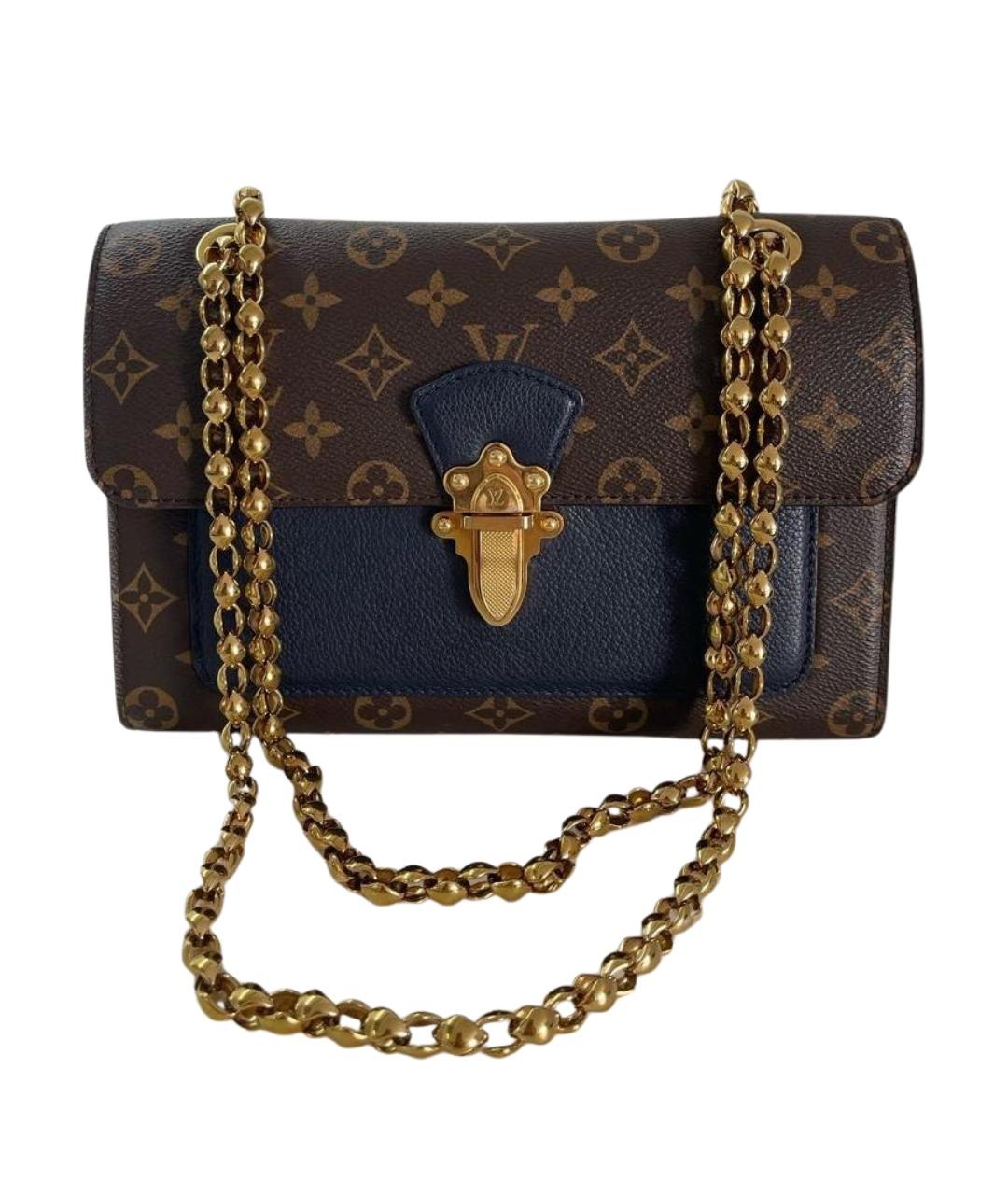 LOUIS VUITTON Темно-синяя кожаная сумка через плечо, фото 1