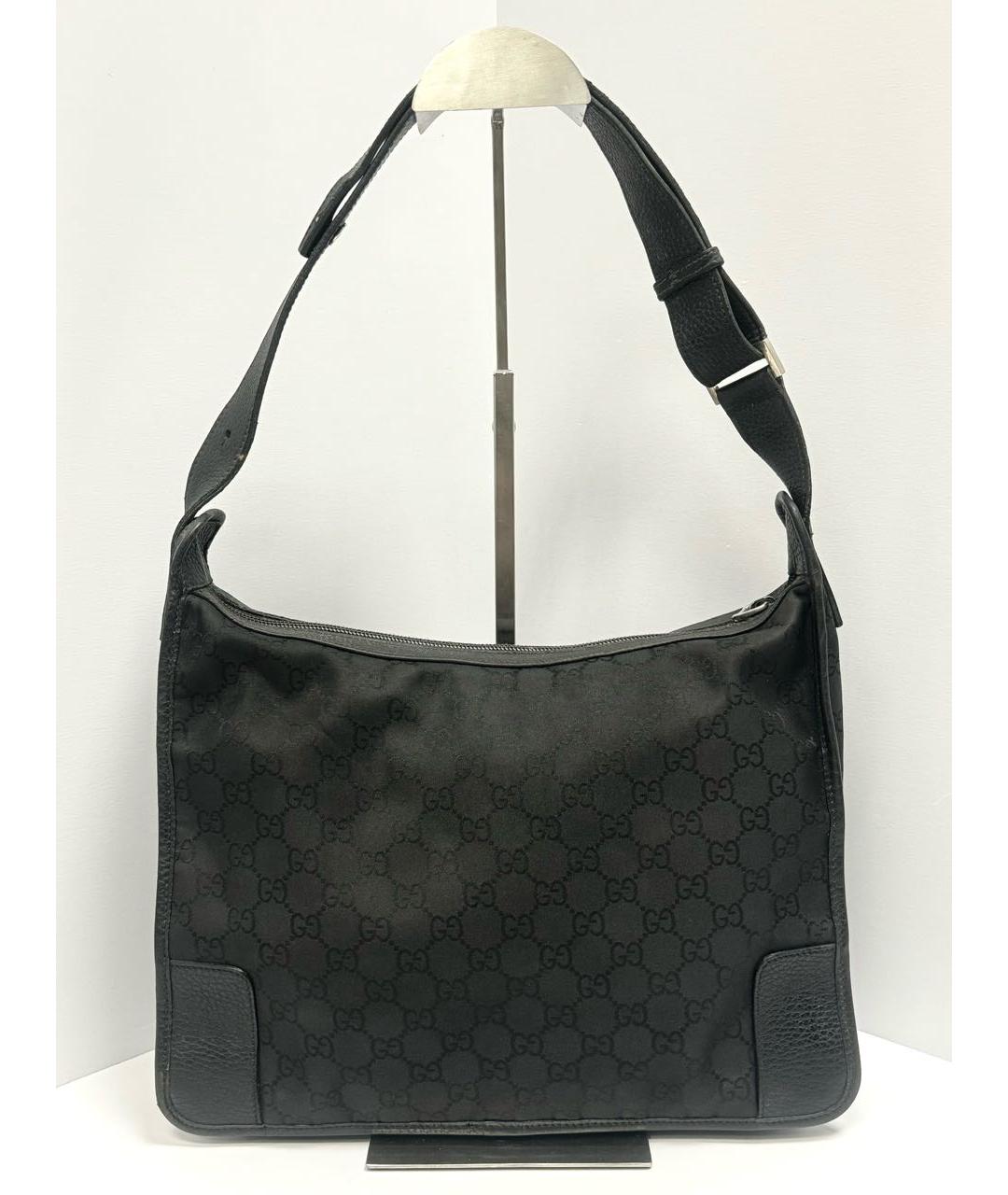 GUCCI Черная тканевая сумка через плечо, фото 4