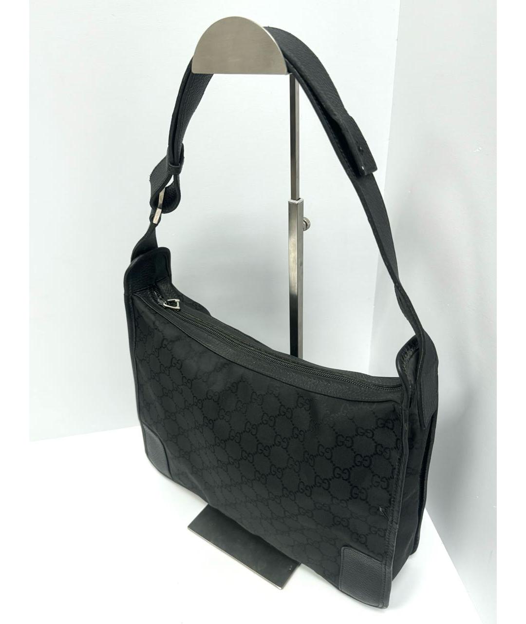 GUCCI Черная тканевая сумка через плечо, фото 2