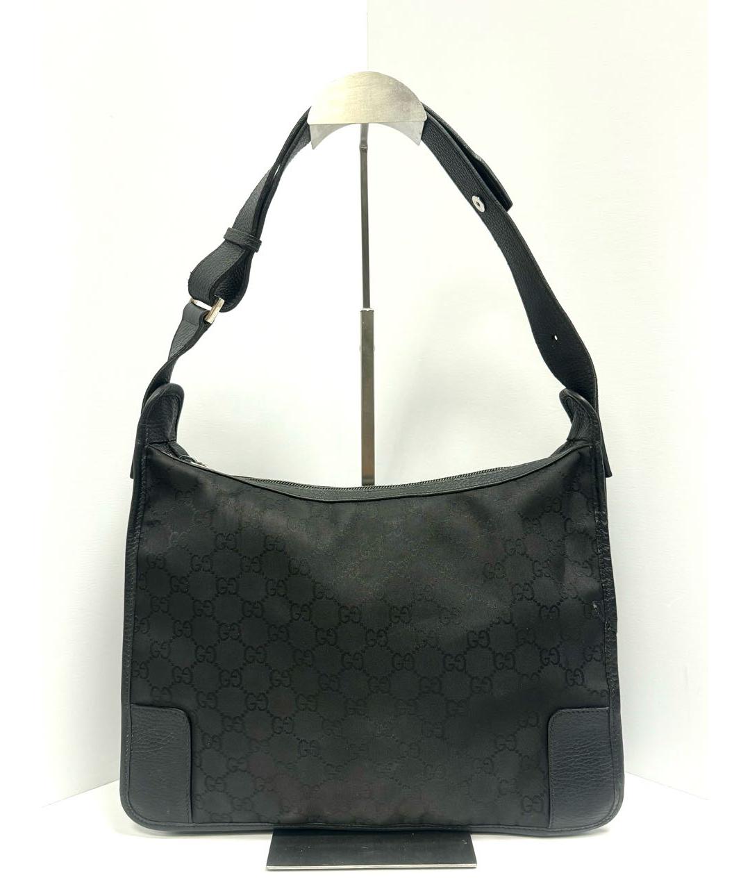 GUCCI Черная тканевая сумка через плечо, фото 3