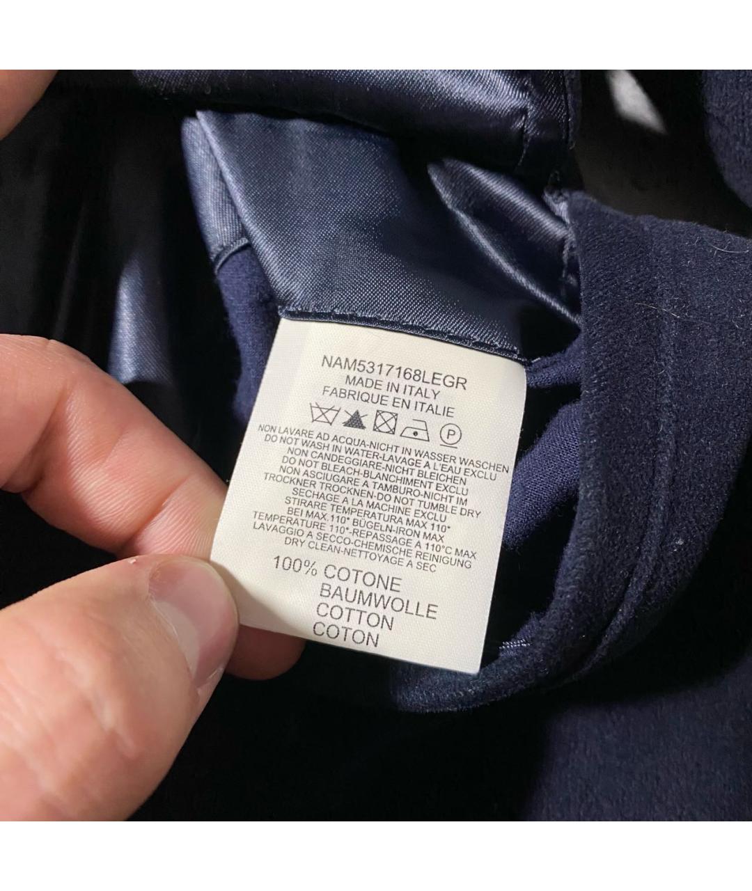 FAY Темно-синее хлопковое пальто, фото 7