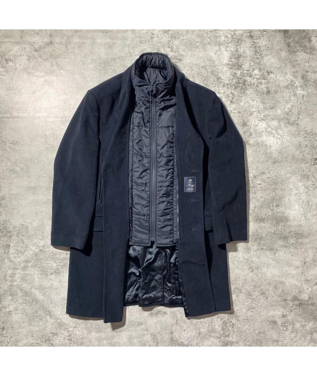 FAY Темно-синее хлопковое пальто, фото 5