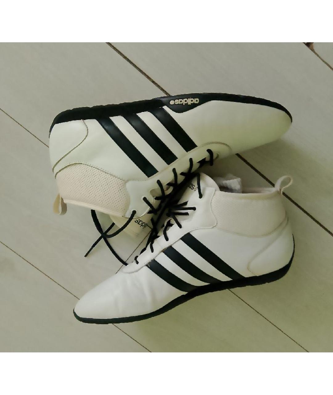 ADIDAS Белые кожаные низкие кроссовки / кеды, фото 2