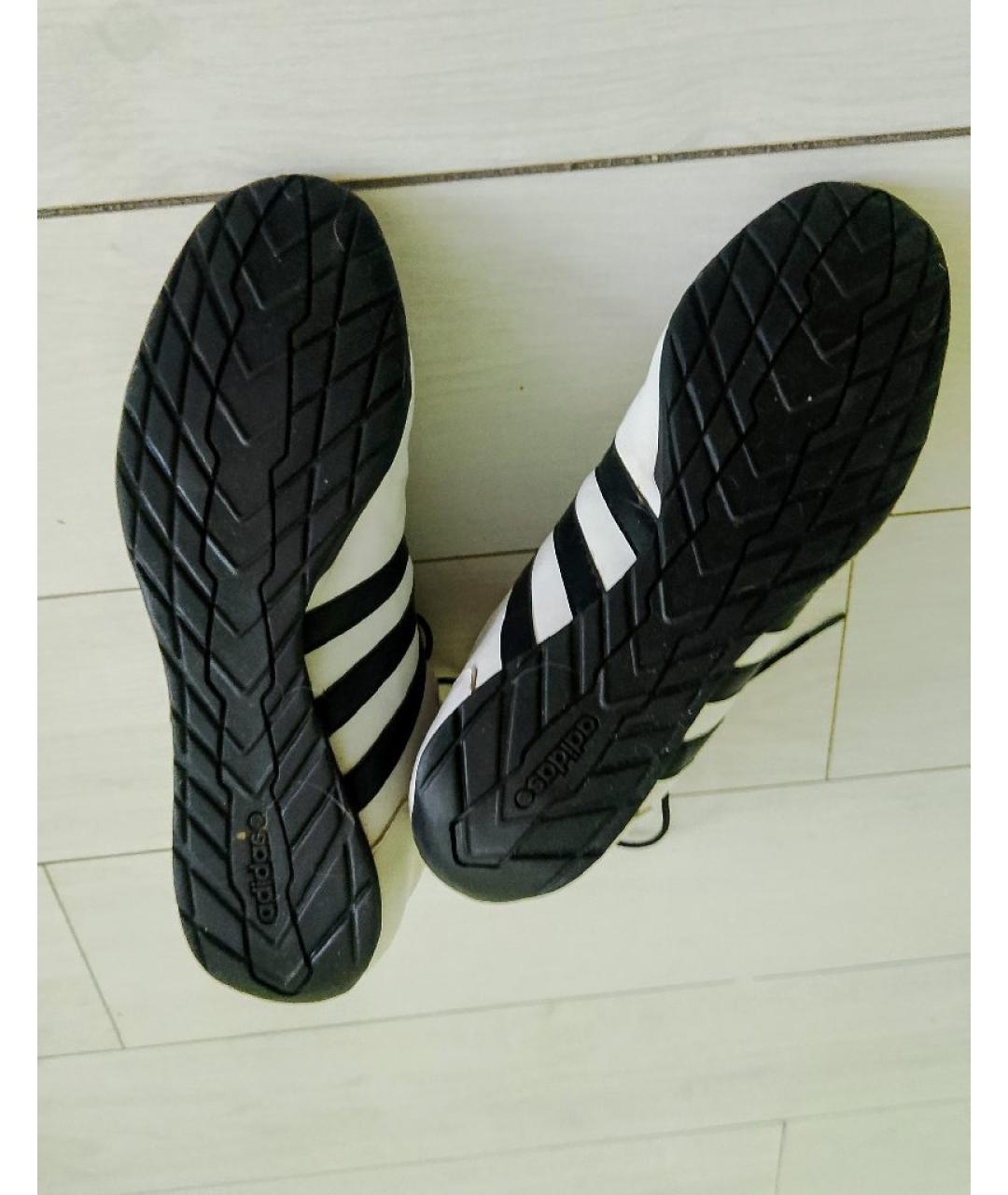 ADIDAS Белые кожаные низкие кроссовки / кеды, фото 6