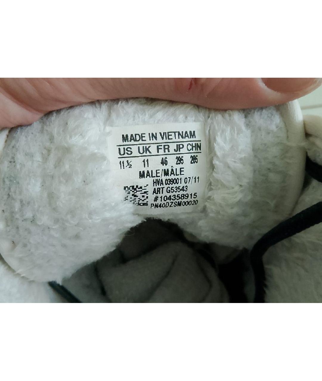 ADIDAS Белые кожаные низкие кроссовки / кеды, фото 5