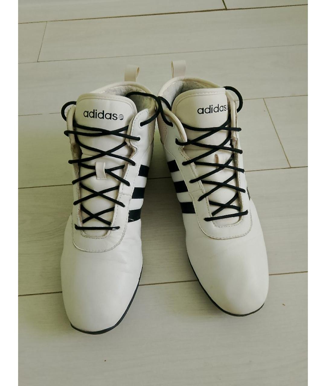 ADIDAS Белые кожаные низкие кроссовки / кеды, фото 3