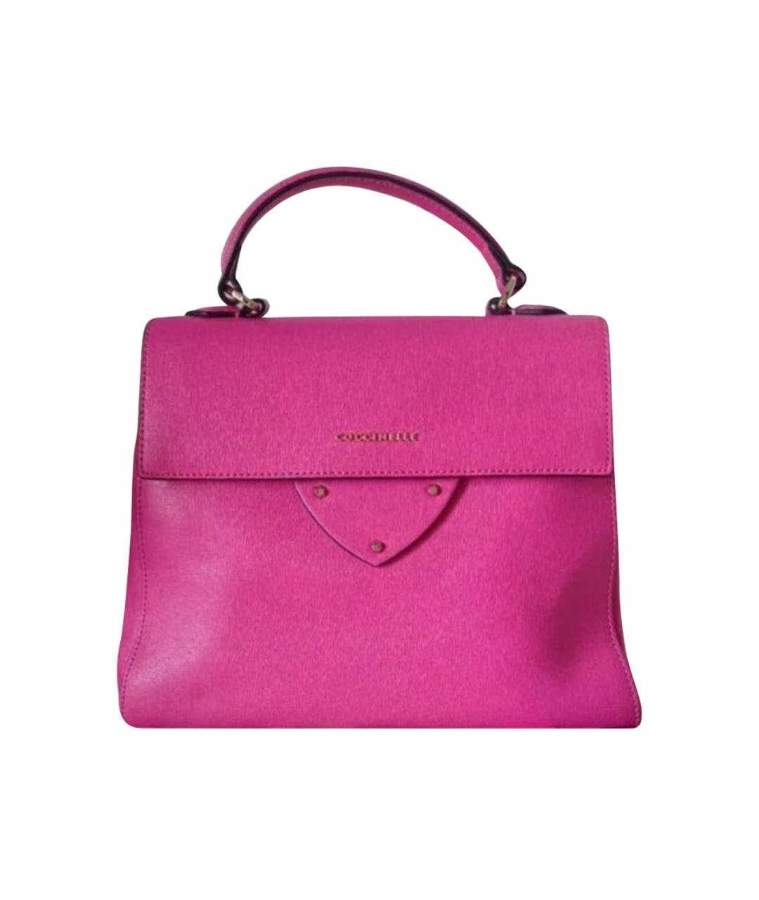 COCCINELLE Розовая кожаная сумка через плечо, фото 1