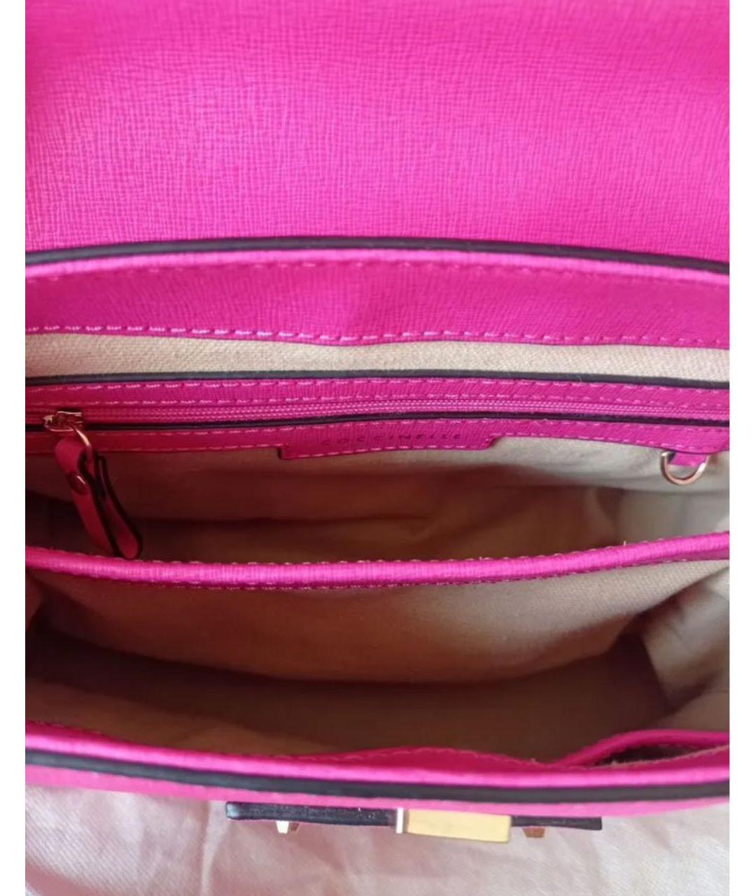 COCCINELLE Розовая кожаная сумка через плечо, фото 4