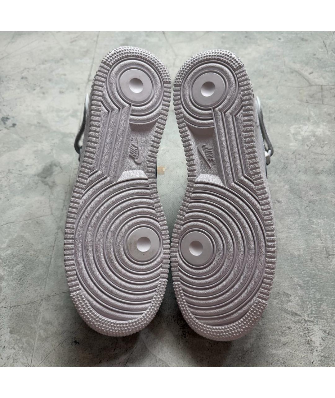 NIKE Белые кожаные высокие кроссовки / кеды, фото 4