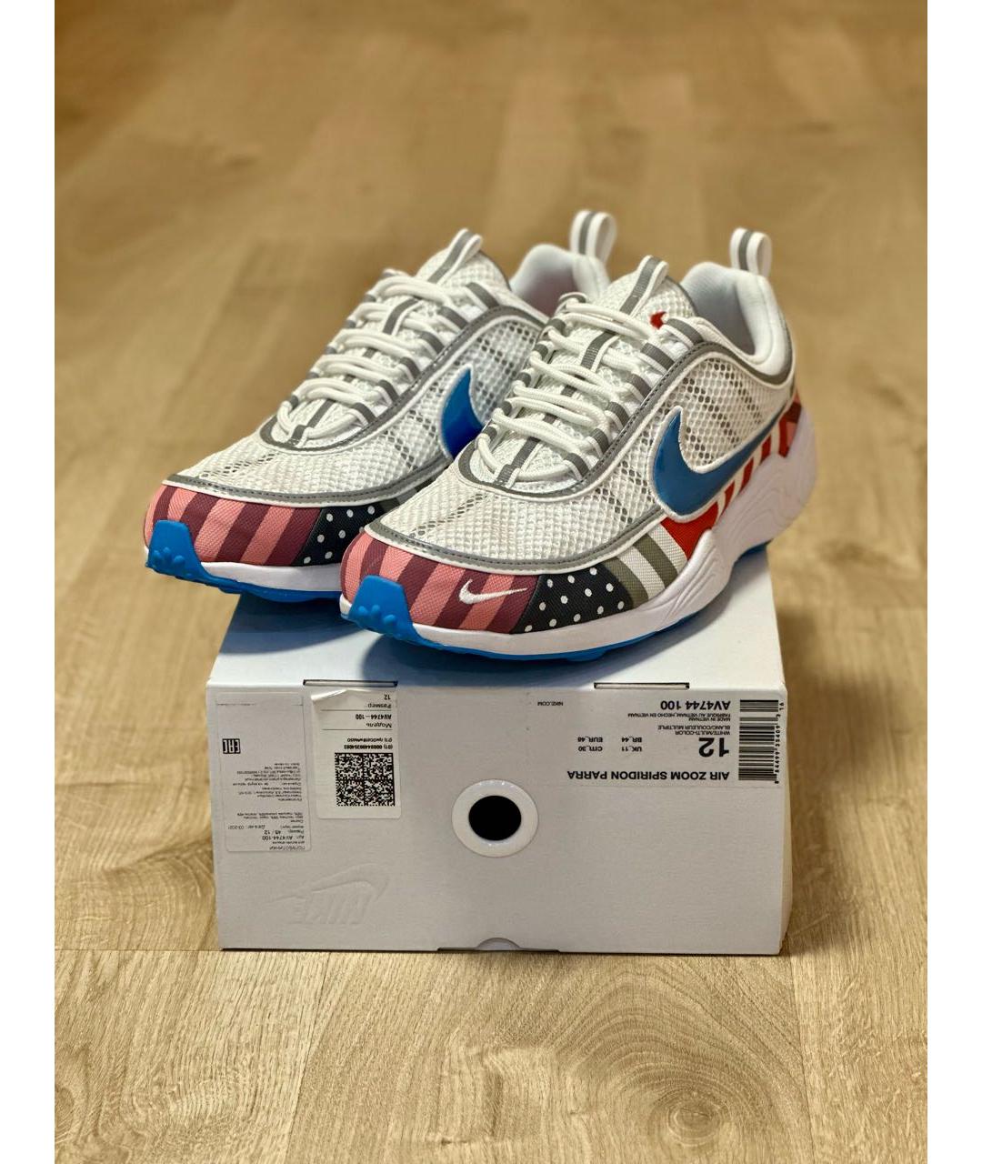 NIKE Белые текстильные низкие кроссовки / кеды, фото 2