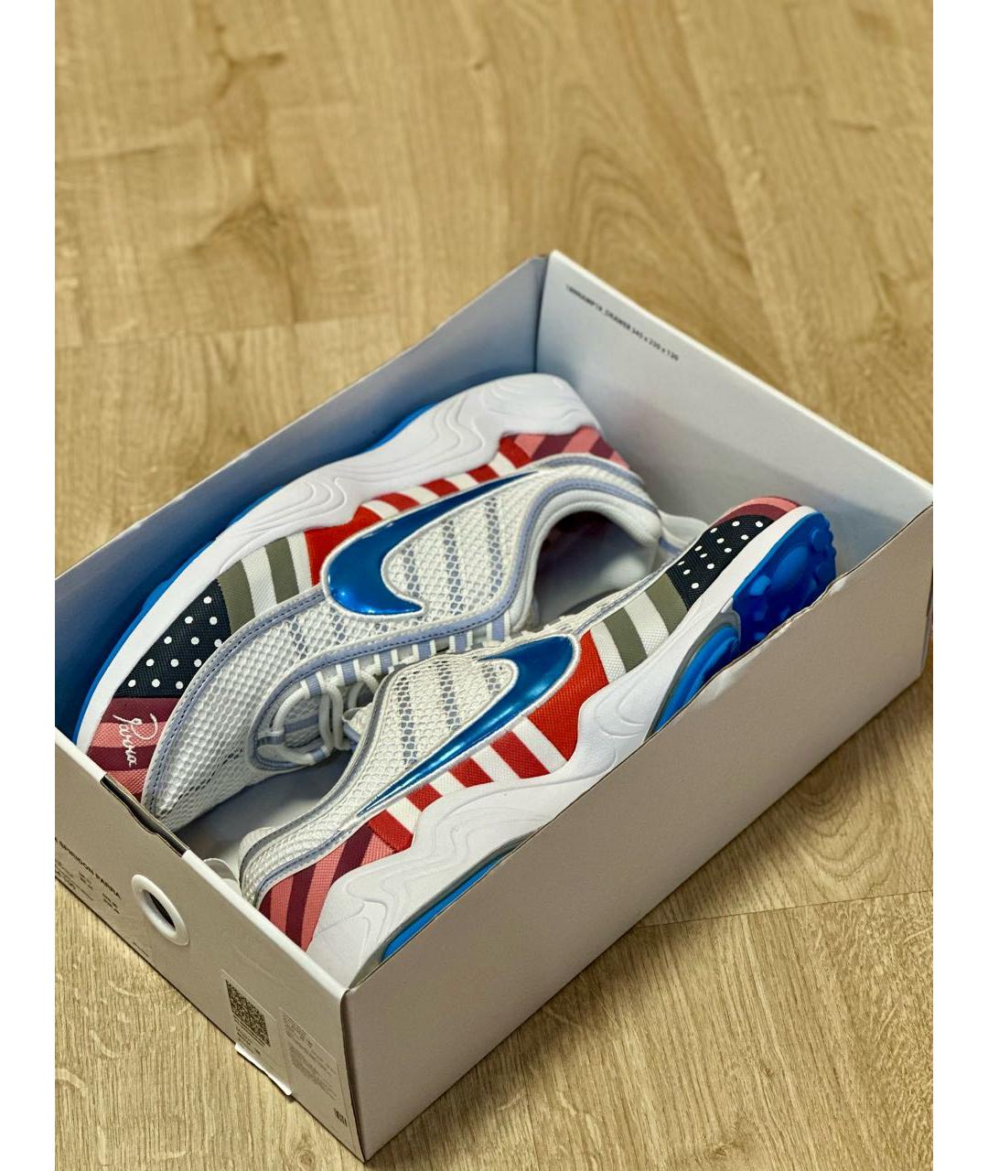 NIKE Белые текстильные низкие кроссовки / кеды, фото 5