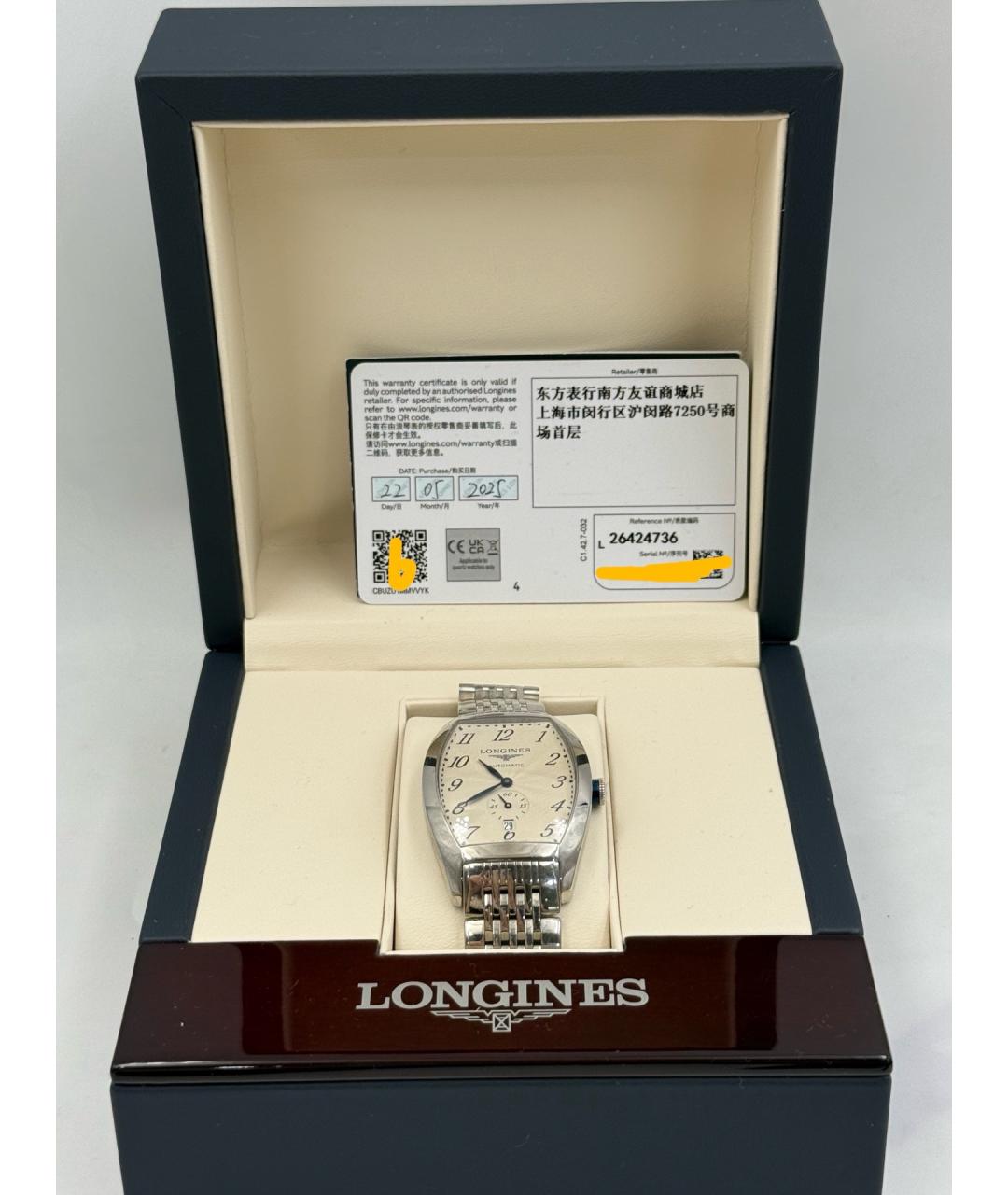 LONGINES Серебряные часы, фото 2