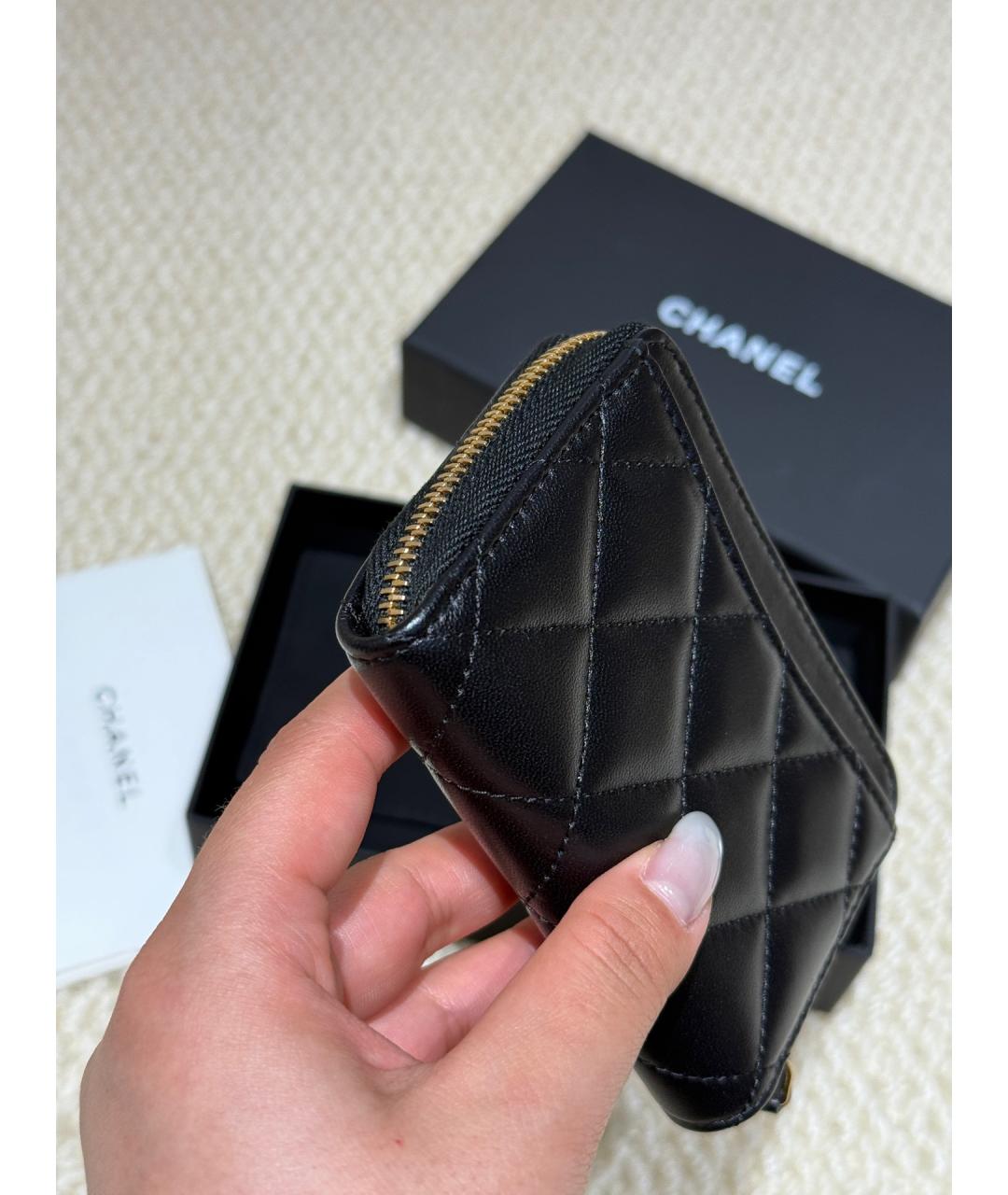 CHANEL Черный кошелек, фото 6