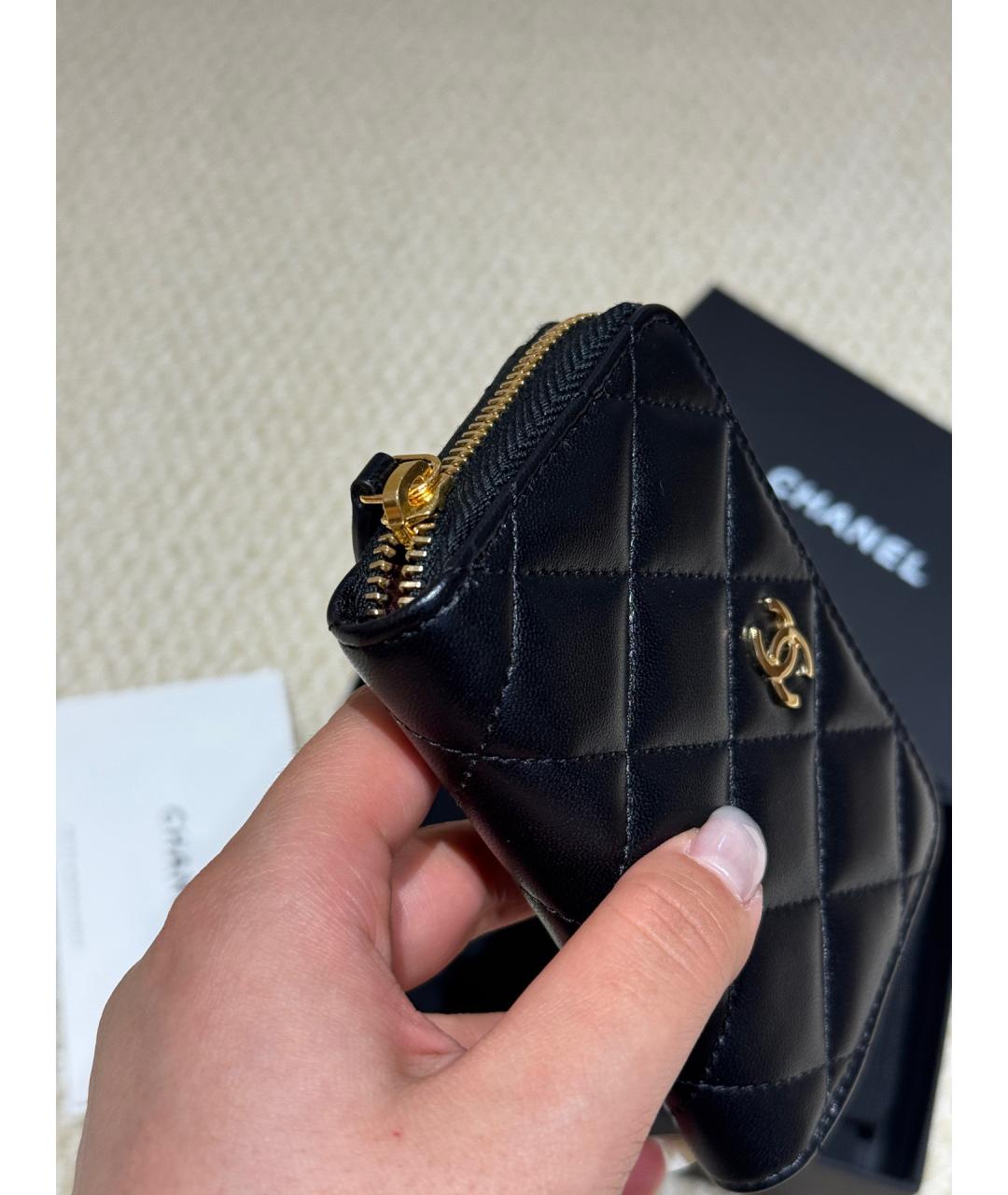 CHANEL Черный кошелек, фото 4