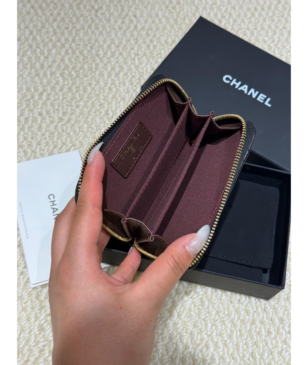 CHANEL Черный кошелек, фото 7