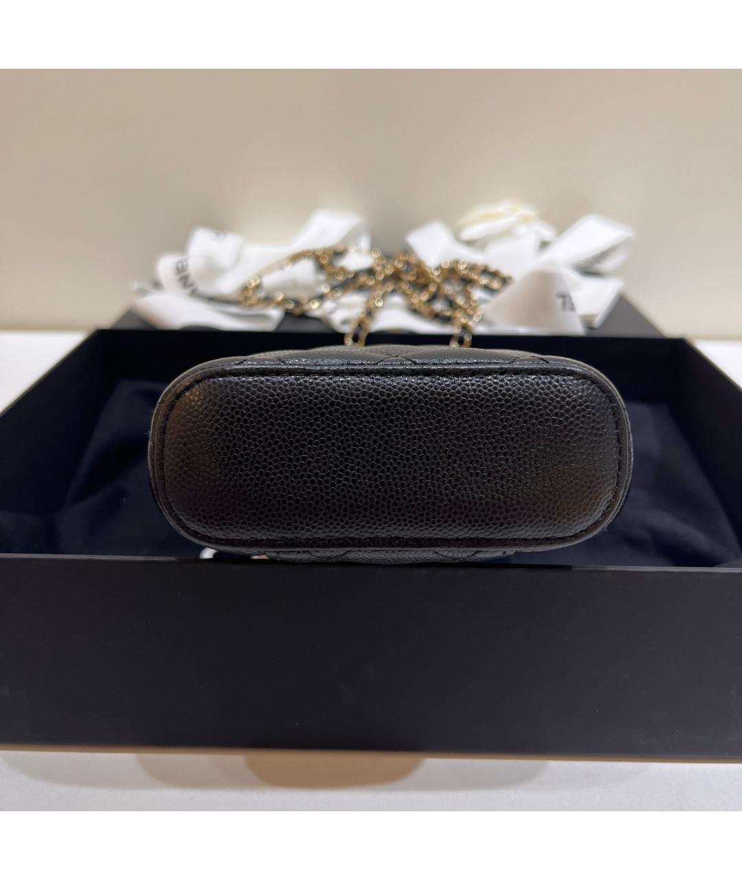 CHANEL Черная кожаная сумка через плечо, фото 5