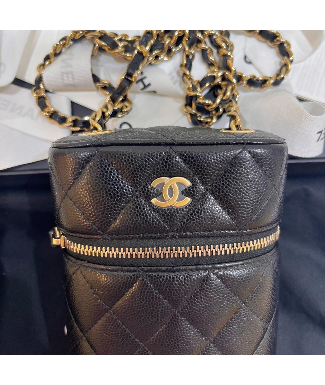 CHANEL Черная кожаная сумка через плечо, фото 3