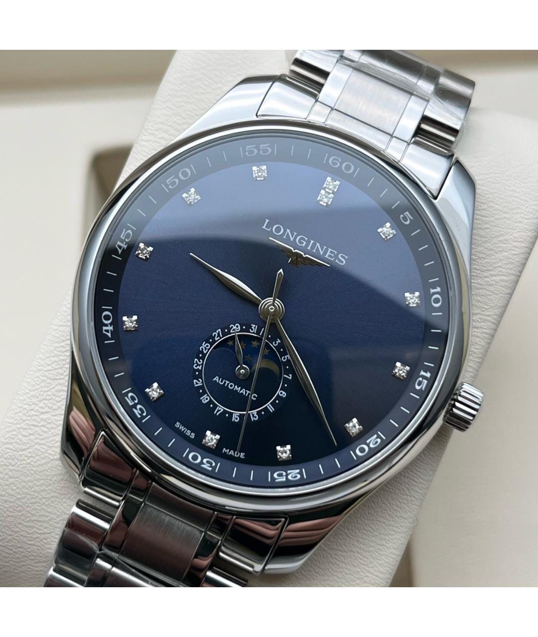 LONGINES Черные металлические часы, фото 3