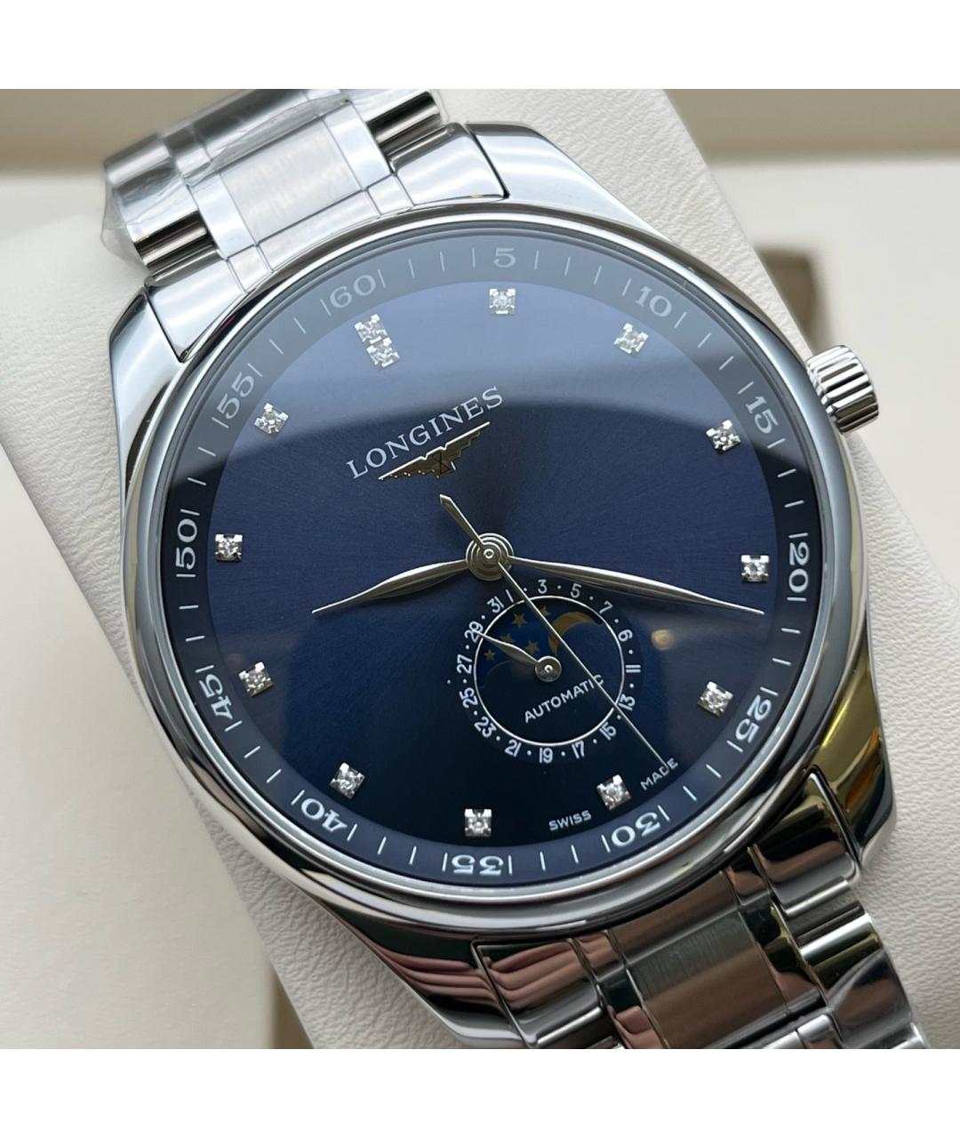 LONGINES Черные металлические часы, фото 9