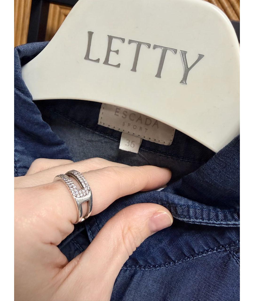 ESCADA Темно-синяя деним рубашка, фото 4