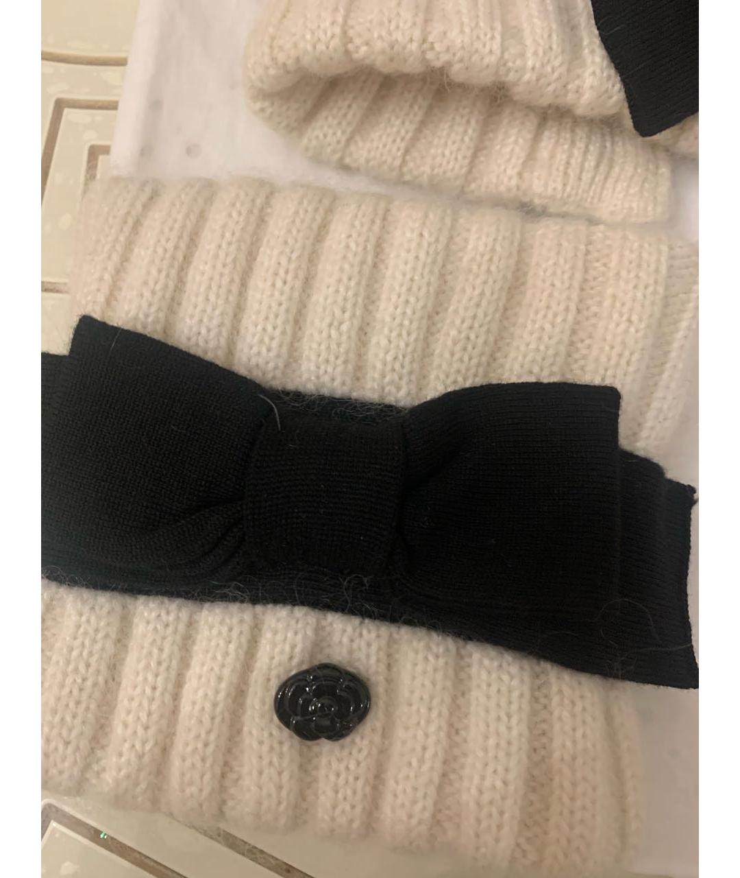CHANEL Белый шерстяной воротник, фото 3