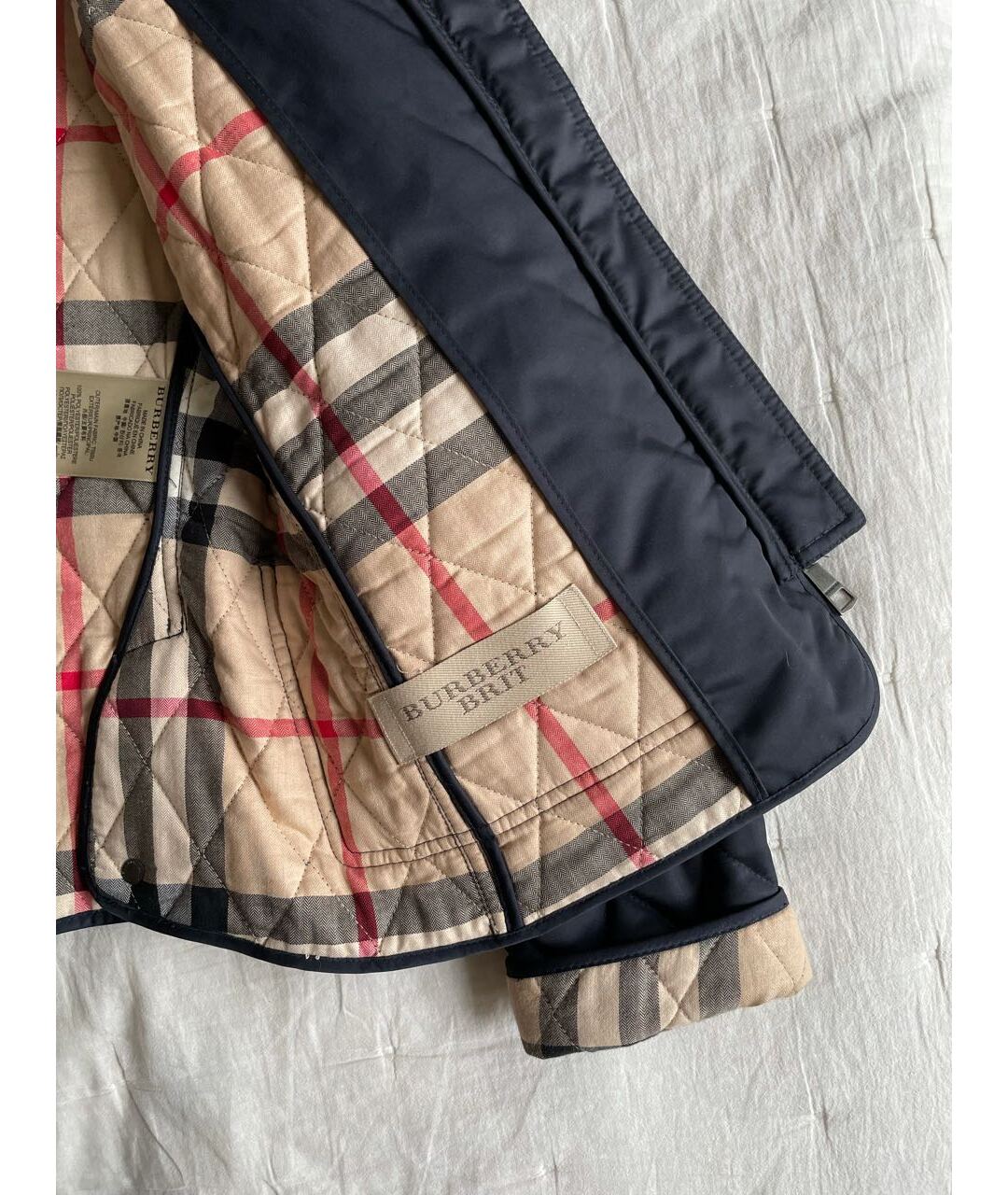 BURBERRY BRIT Темно-синяя полиэстеровая куртка, фото 6