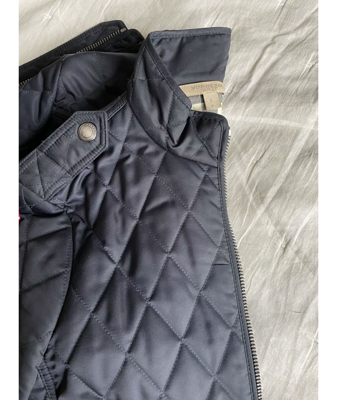BURBERRY BRIT Темно-синяя полиэстеровая куртка, фото 4