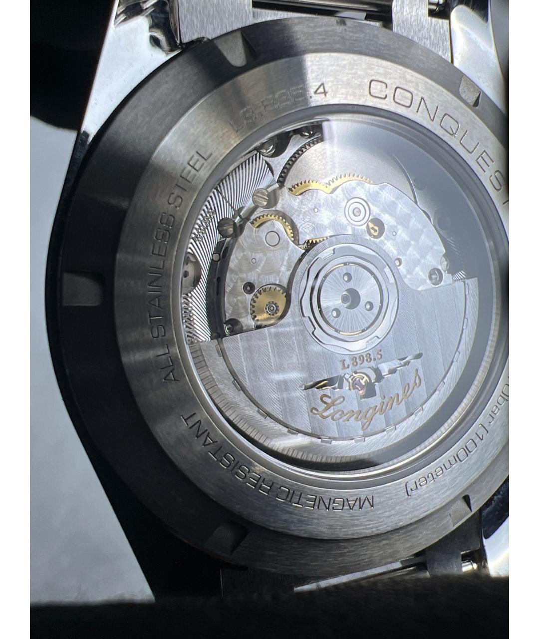 LONGINES Черные металлические часы, фото 7