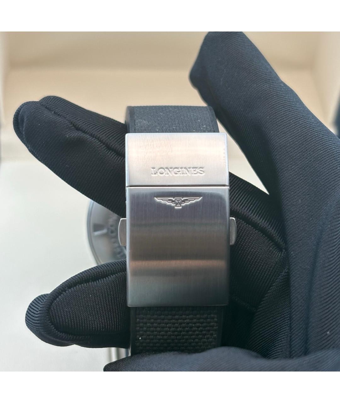 LONGINES Черные металлические часы, фото 3