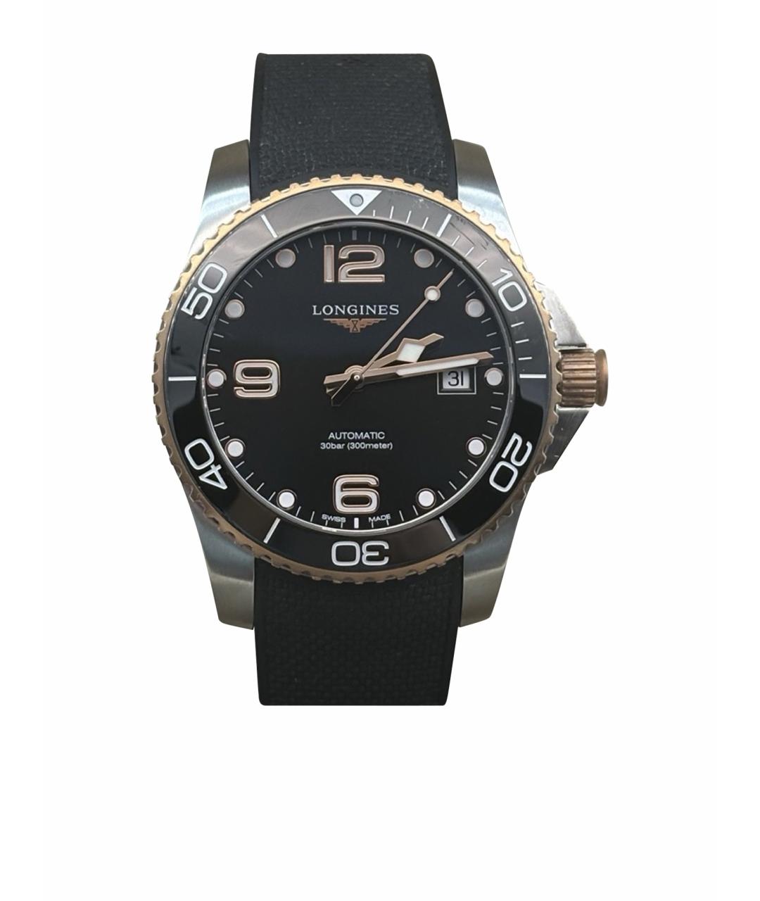 LONGINES Черные металлические часы, фото 1