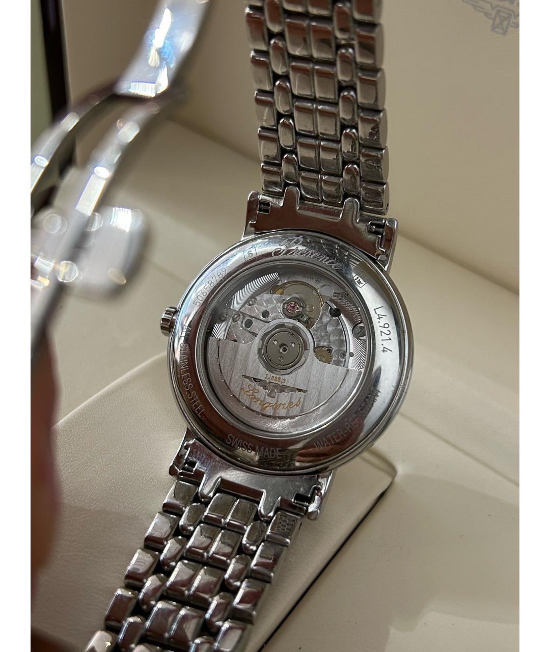 LONGINES Белые металлические часы, фото 5