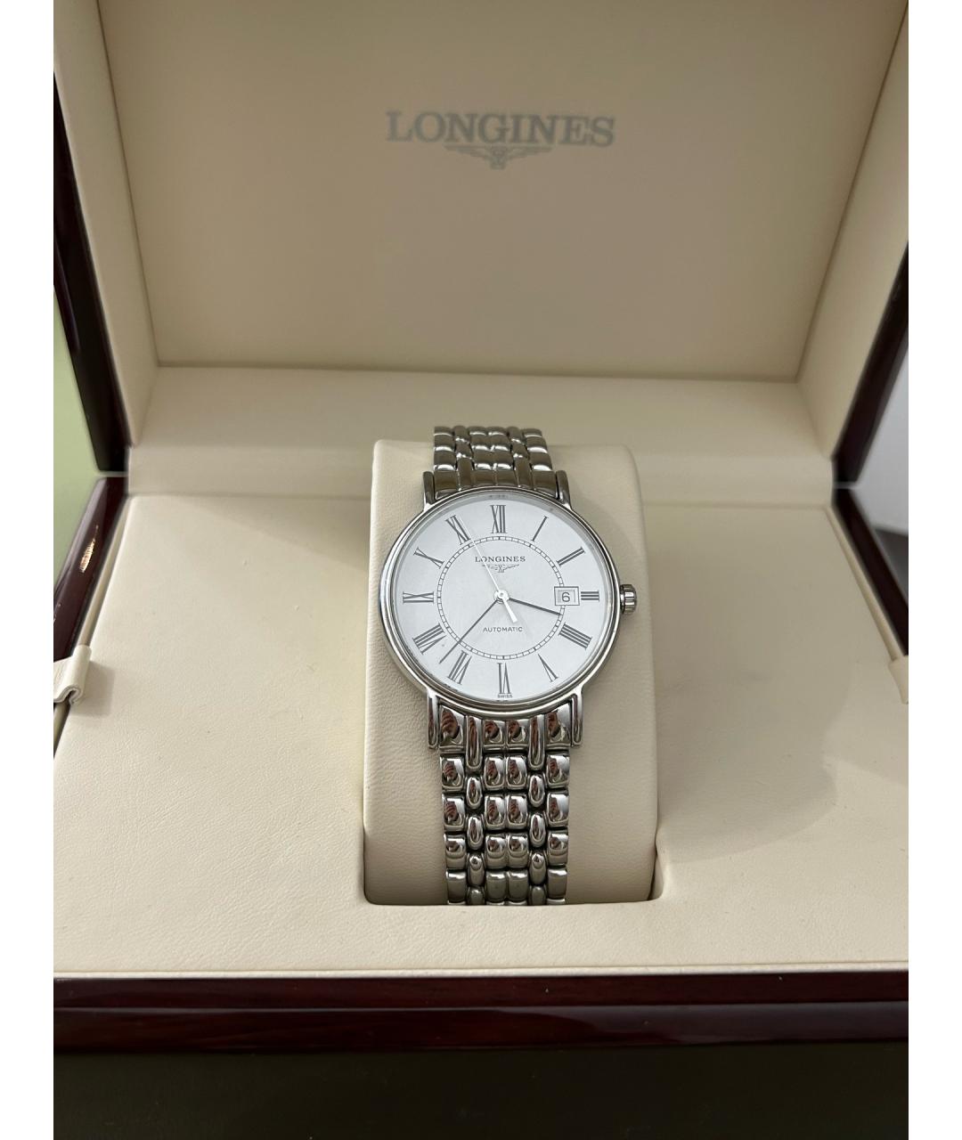 LONGINES Белые металлические часы, фото 6