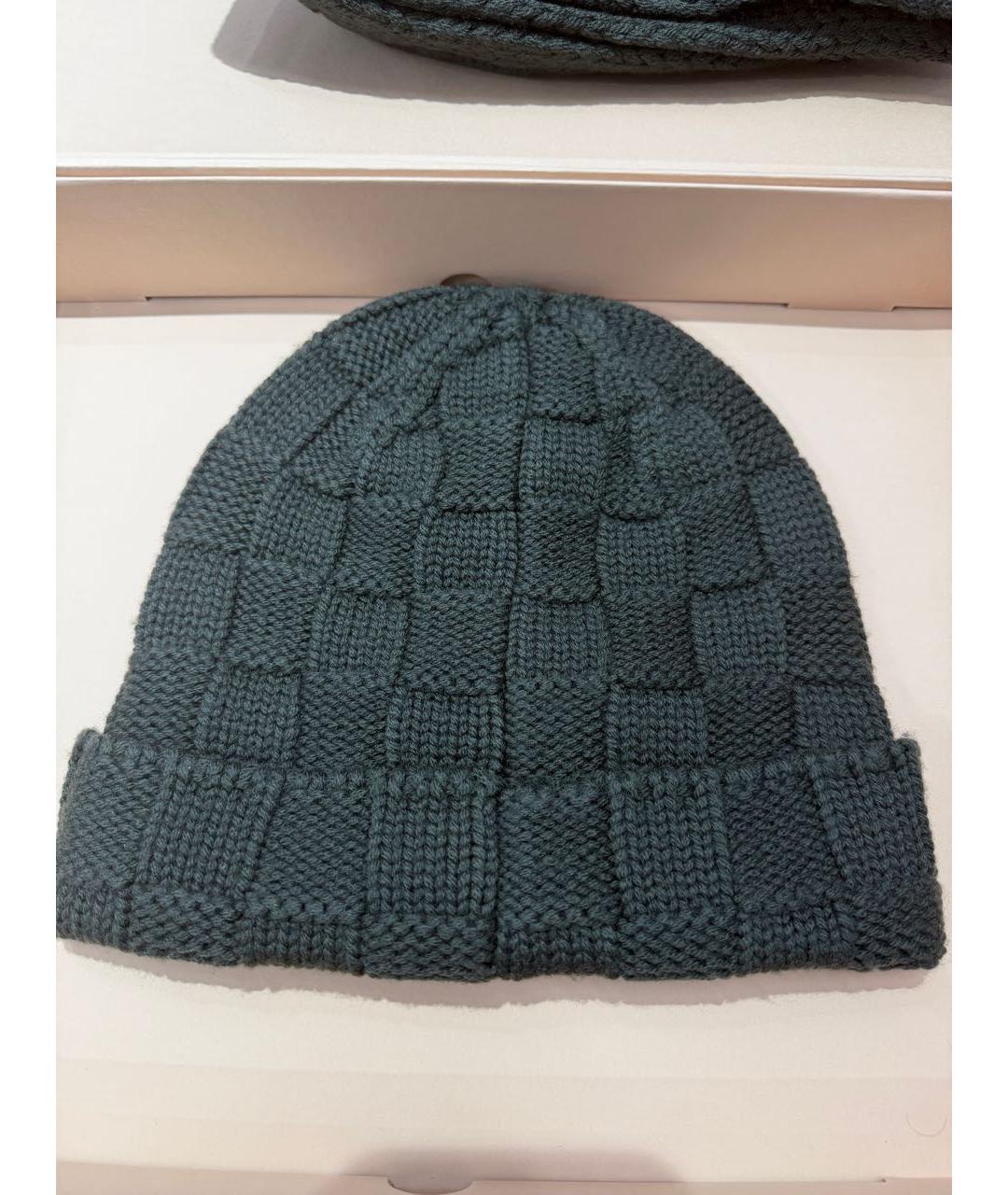LOUIS VUITTON Хаки шерстяная шапка, фото 4