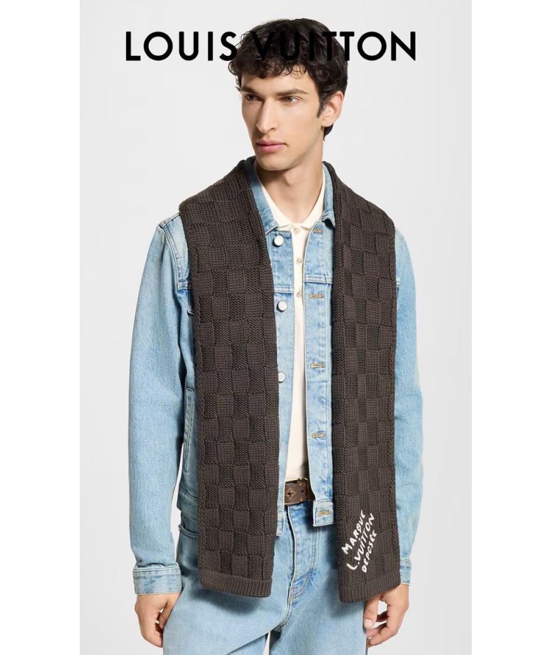 LOUIS VUITTON Хаки шерстяная шапка, фото 8