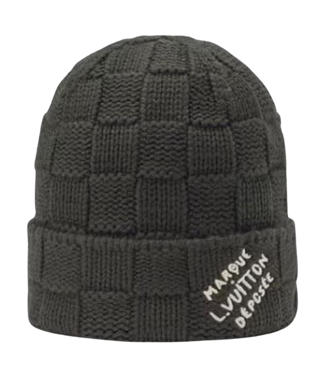 LOUIS VUITTON Хаки шерстяная шапка, фото 9