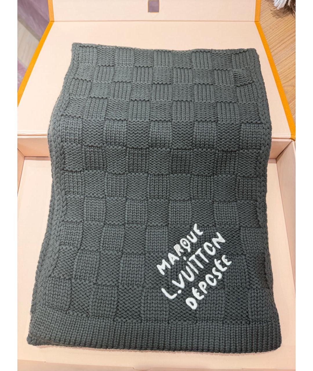 LOUIS VUITTON Хаки шерстяная шапка, фото 2