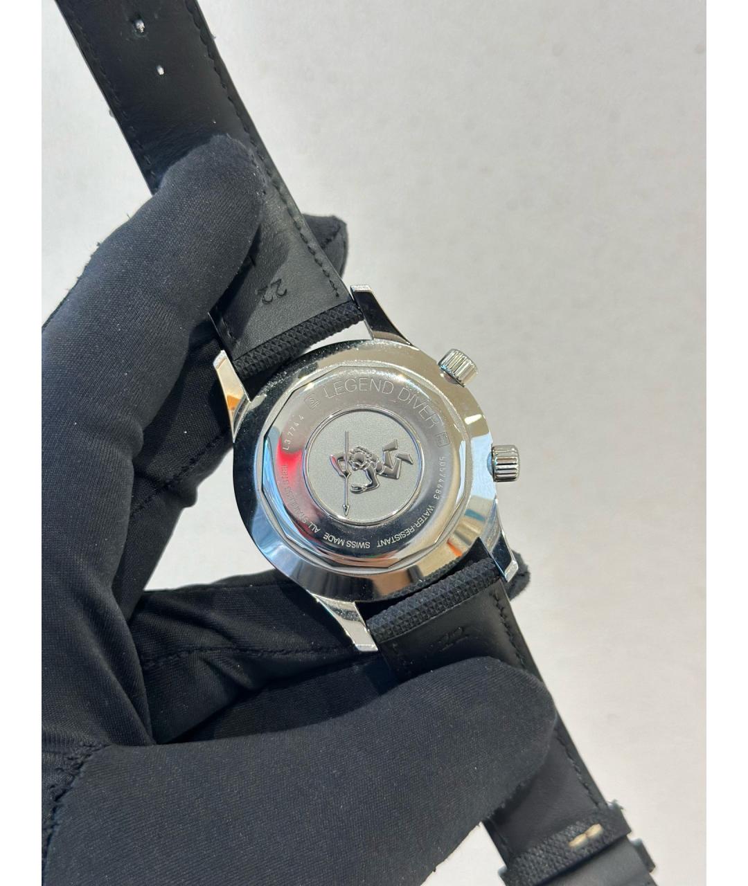 LONGINES Черные металлические часы, фото 7