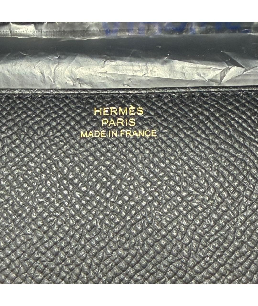 HERMES Черная кожаная сумка через плечо, фото 5