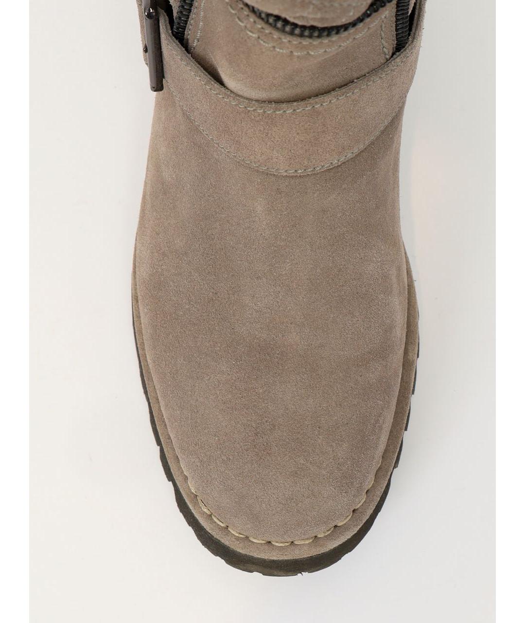 CHANEL Серые замшевые сапоги, фото 6