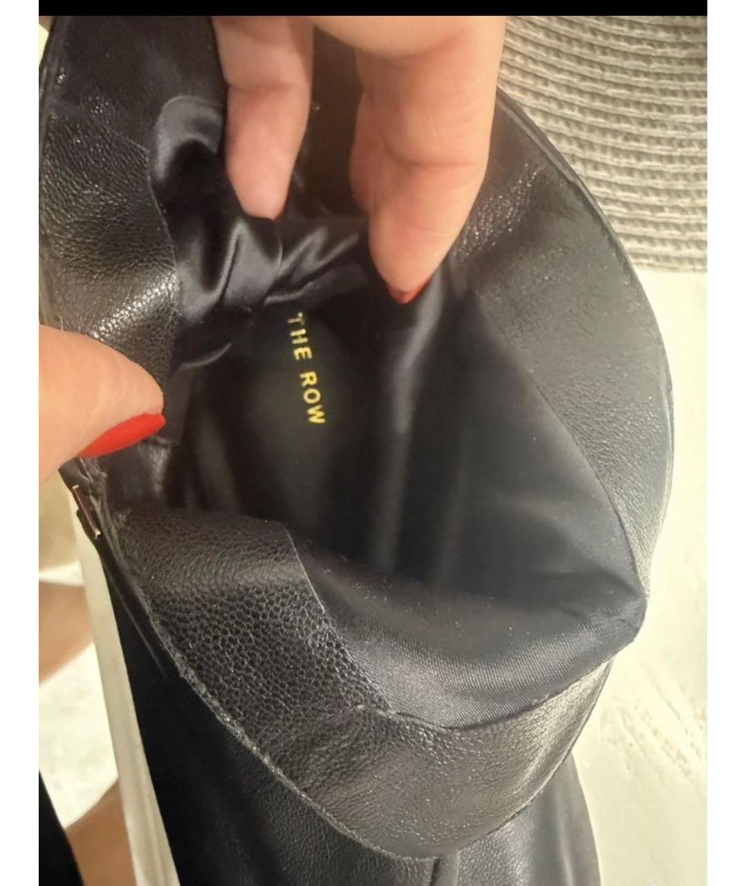 THE ROW Черные кожаные ботинки, фото 6