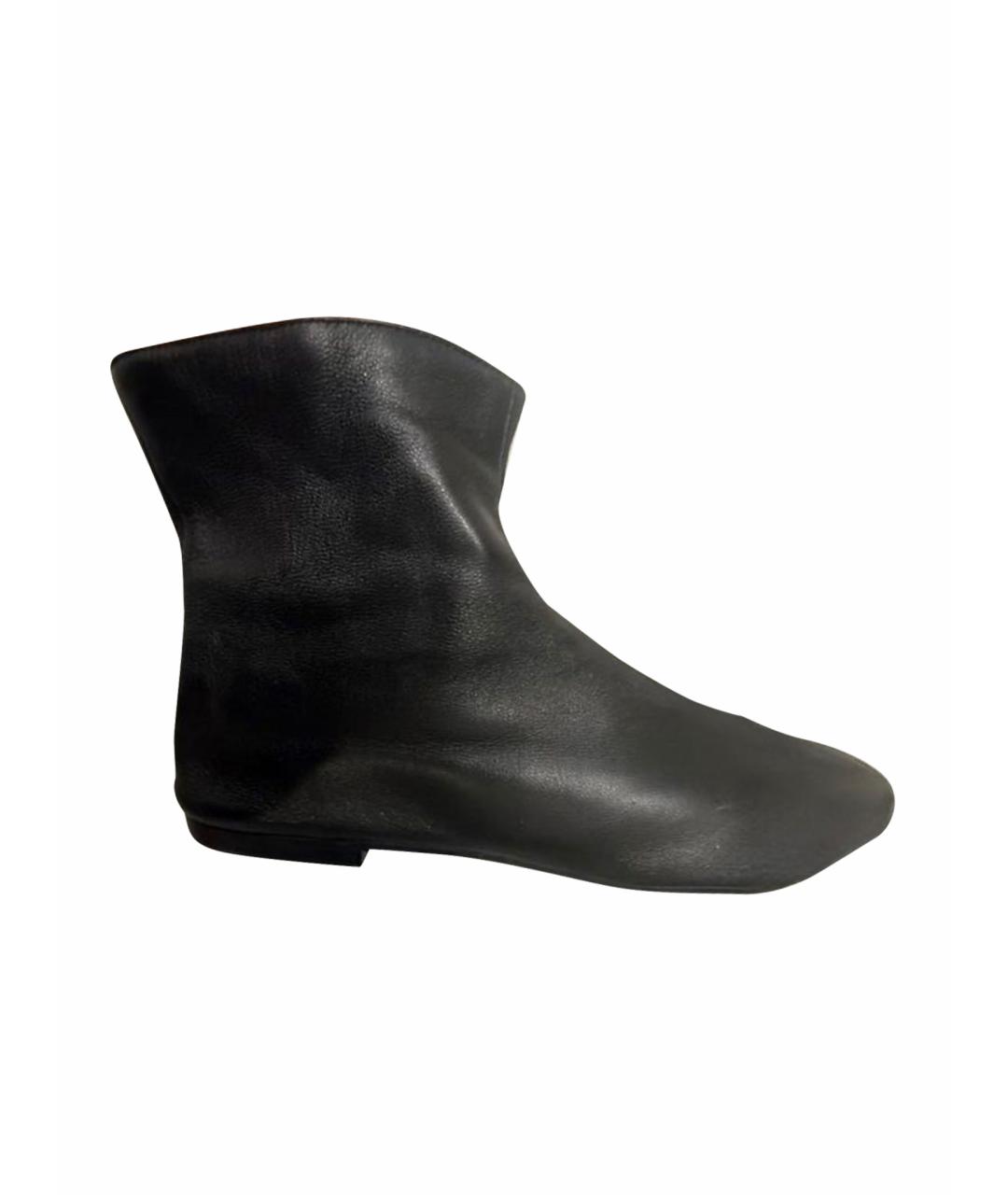 THE ROW Черные кожаные ботинки, фото 1