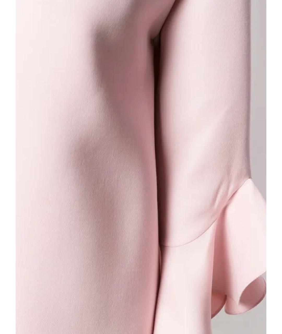 VALENTINO Розовое шерстяное коктейльное платье, фото 4