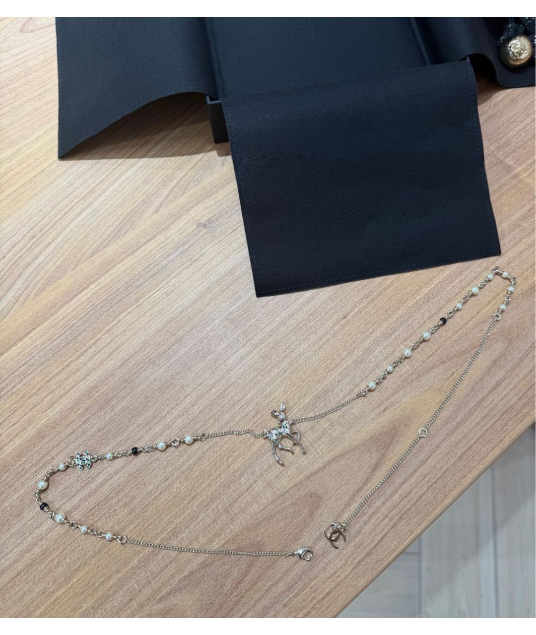 CHANEL Золотое металлическое колье, фото 8