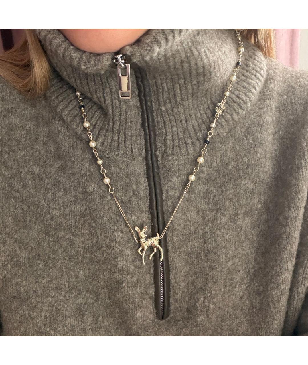 CHANEL Золотое металлическое колье, фото 6