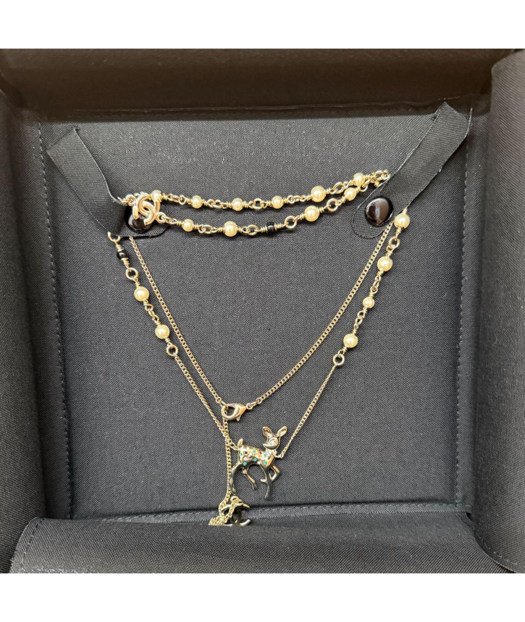 CHANEL Золотое металлическое колье, фото 9