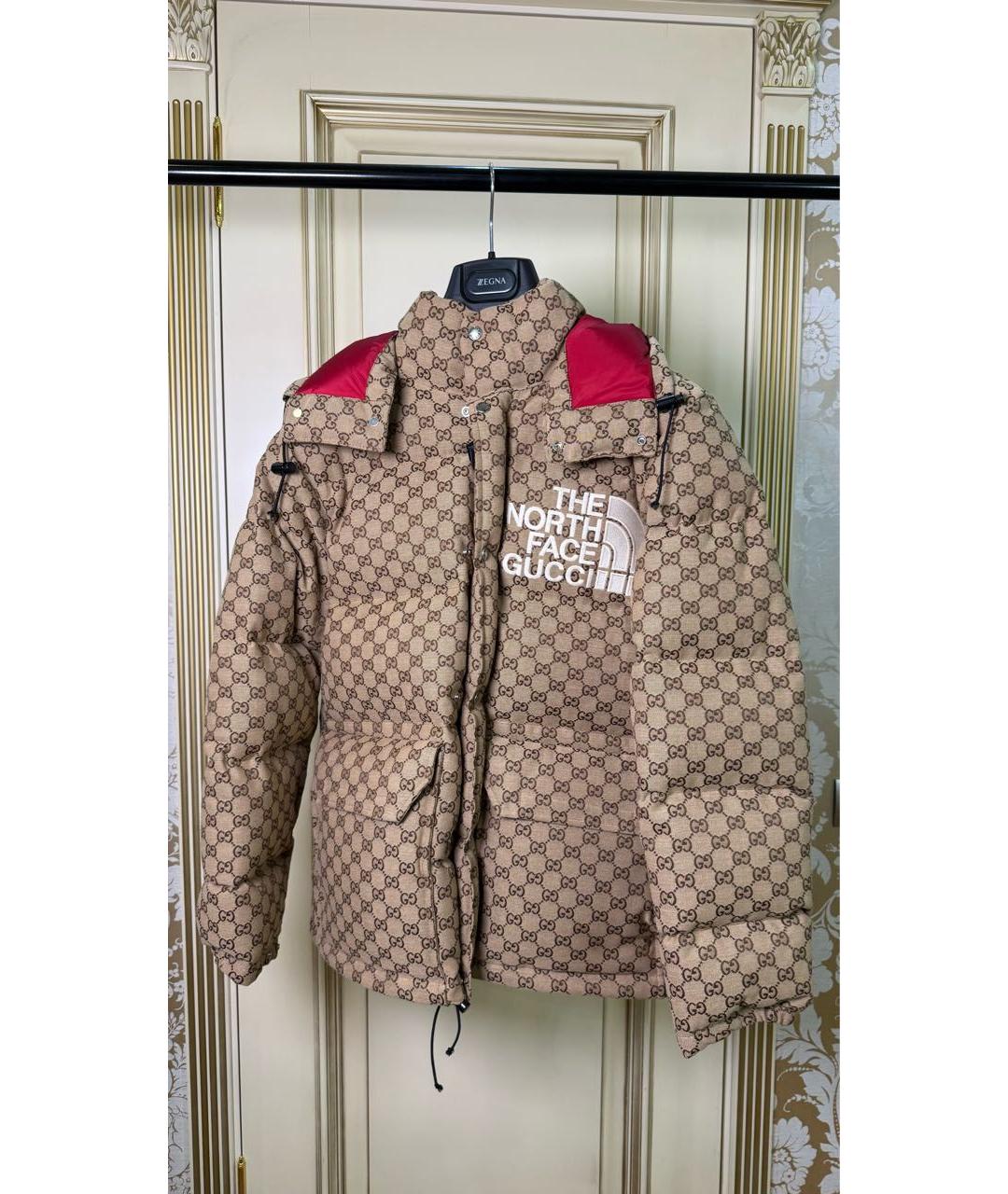 GUCCI Бежевый пуховик, фото 3