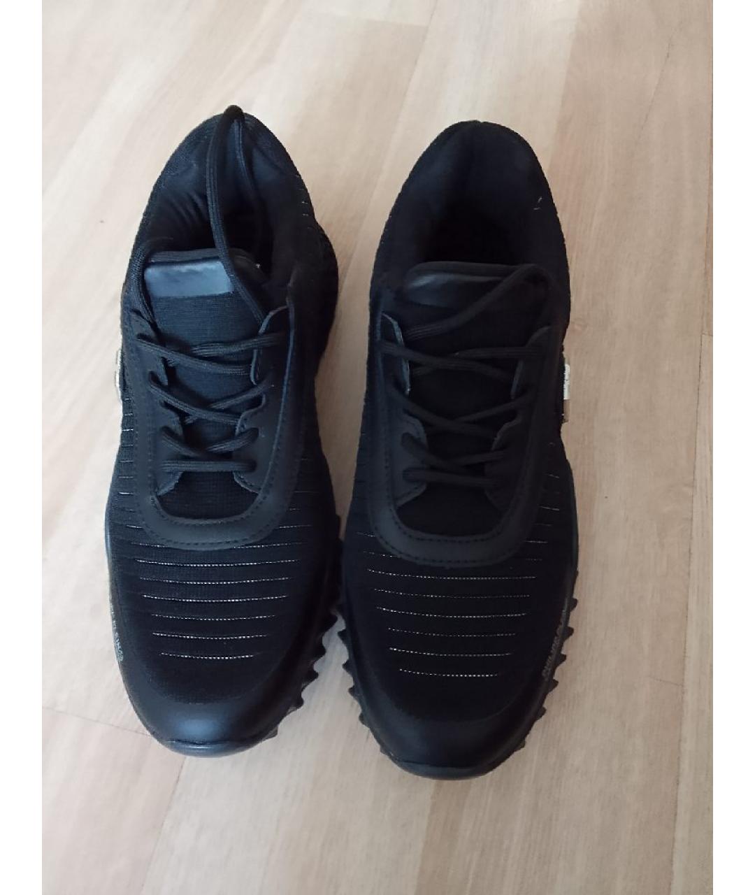 PHILIPP PLEIN Черные текстильные кроссовки, фото 2