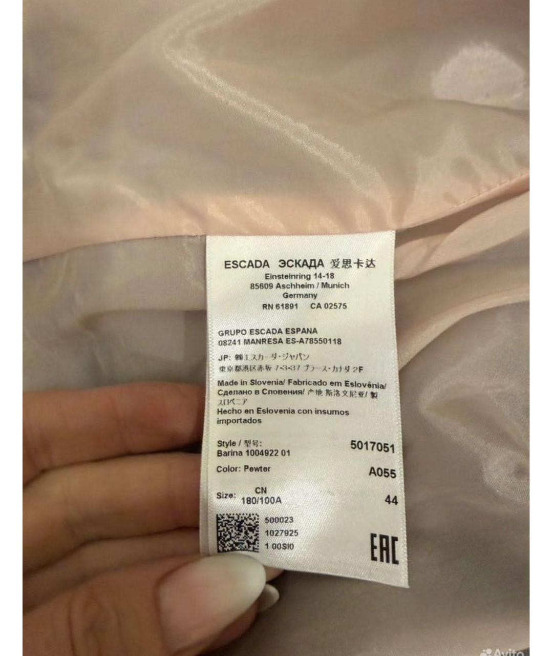 ESCADA Серый шерстяной жакет/пиджак, фото 3