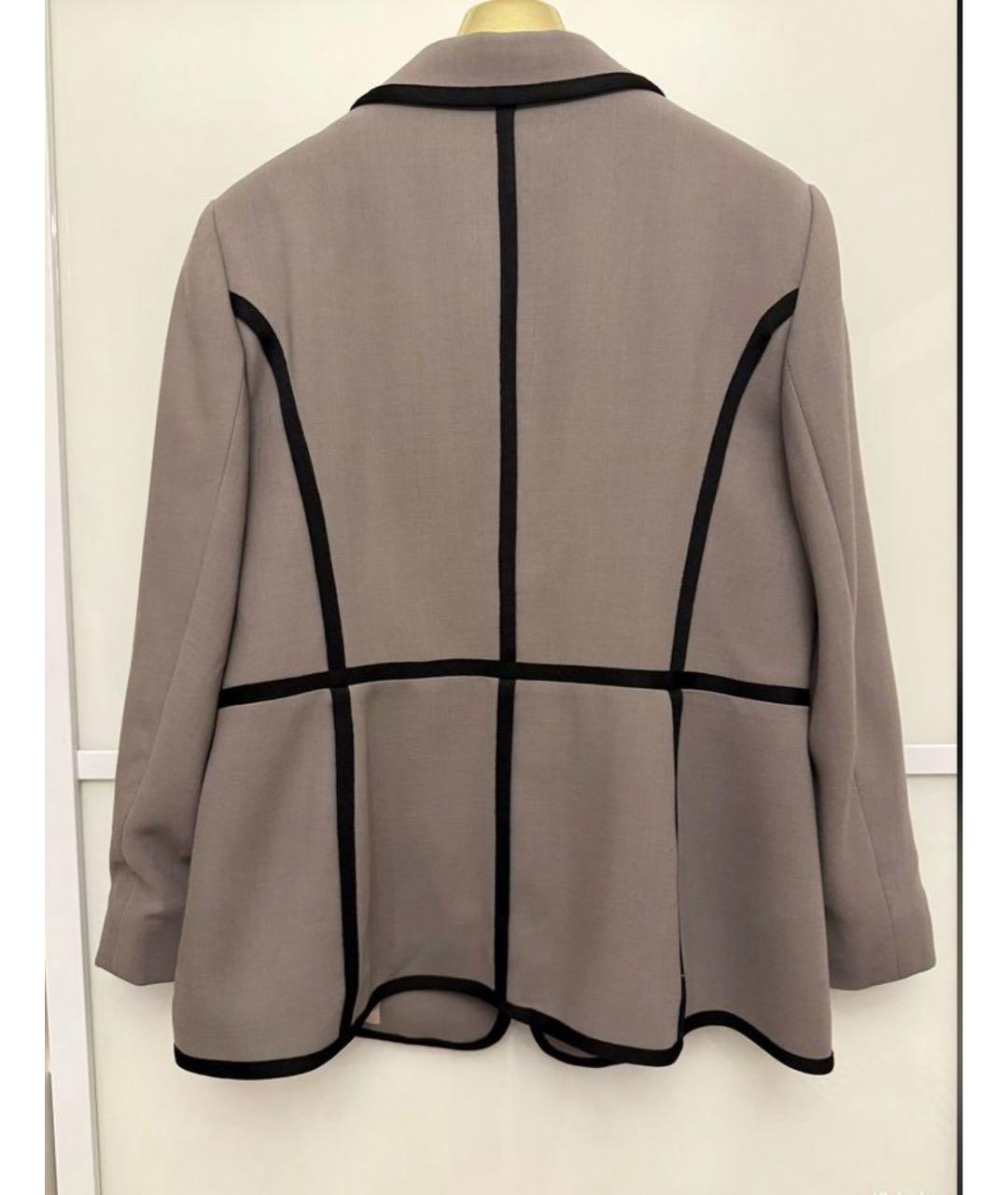 ESCADA Серый шерстяной жакет/пиджак, фото 2